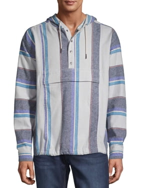 No Boundaries Men's and Big Men's Baja Hoodie, up to Size 3XL