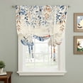 thumbnail image 2 of Blue Coastal Balloon Curtains for Windows, Bedroom Curtains 54 Inch Length, Summer Beach Starfish Weeping Eucalyptus Retro Tie Up Curtains Panels Thermal Insulated Bathroom Curtains Window 42"x54", 2 of 8