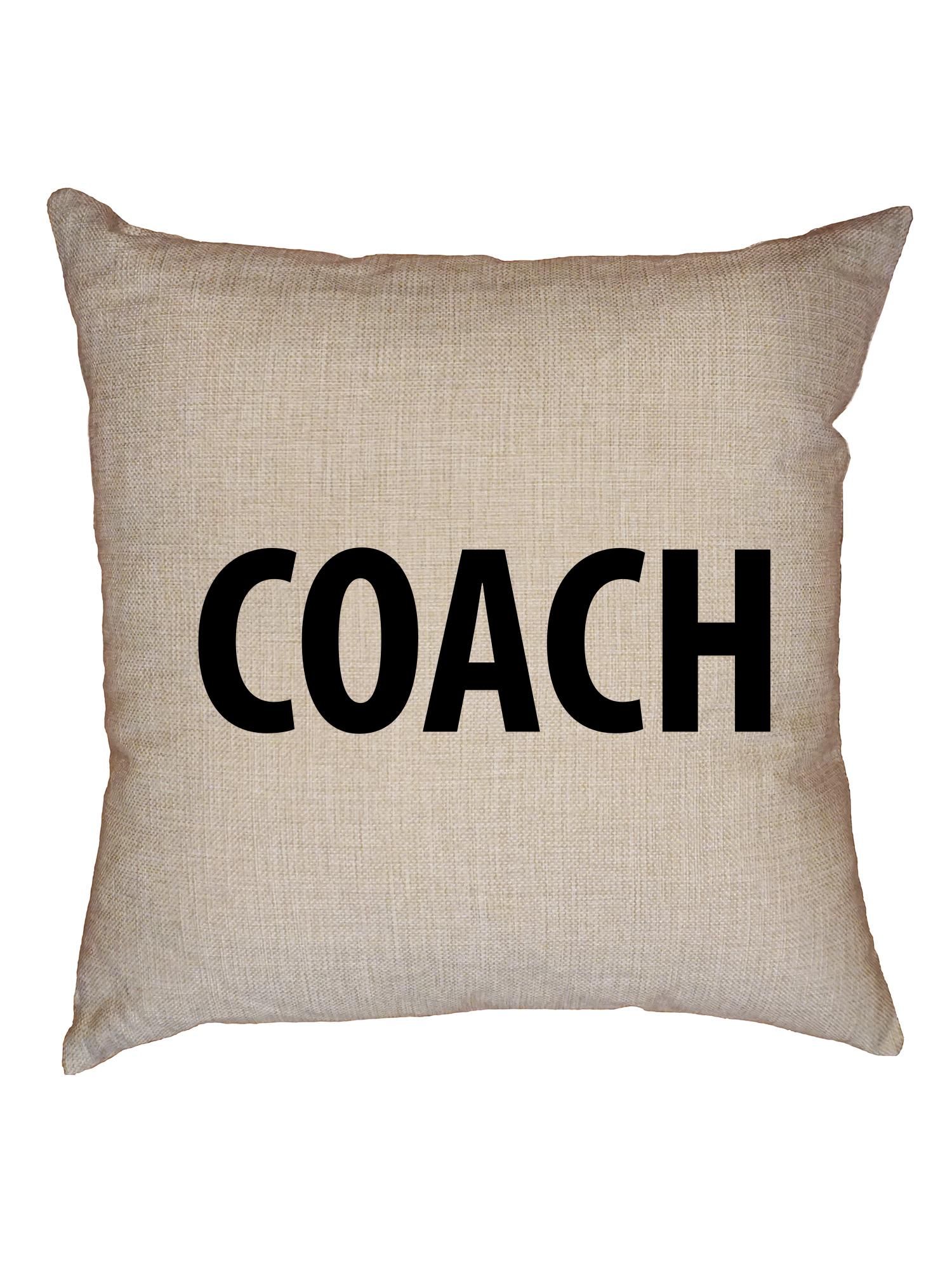 COACH - Simple Large Print Sports Decorative Linen Throw Cushion Pillow ...