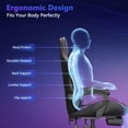 thumbnail image 4 of Mr IRONSTONE Ergonomic Gaming Chair with Massage Lumbar Support and Footrest, Heavy Duty 400lbs Computer Chair for Adults, Purple/Black, 4 of 8