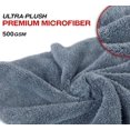 thumbnail image 5 of O.C.D 500gsm Ultra Soft Microfiber Car Drying Towels (Blue Edgeless 3 Pack), 5 of 6