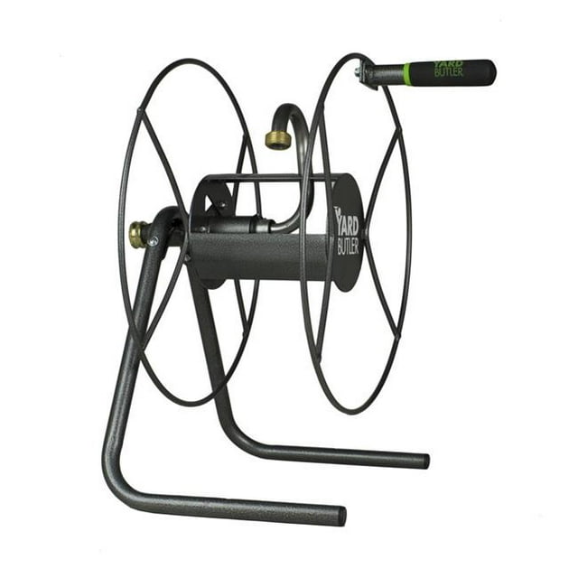 Yard Butler 7013976 100 ft. Free Standing Hose Handler Hose Reel, Black