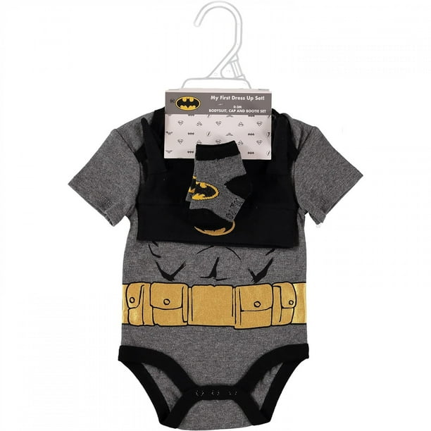 Batman Armor 3-Piece Bodysuit Cap and Socks Set-0-3 Months