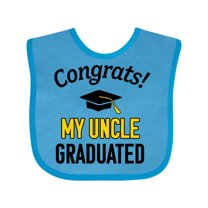 Inktastic Congrats My Uncle Graduated with Cap Boys or Girls Baby Bib