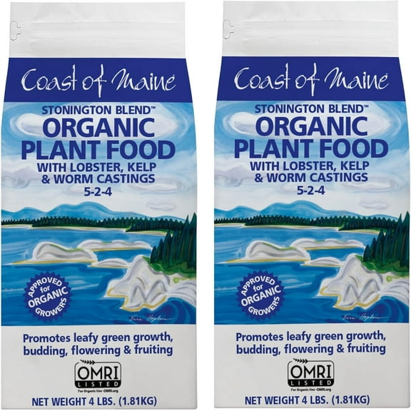 Coast Of Maine Stonington Blend Organic Plant Food - Lobster, Kelp, Worm Castings - 4 lbs