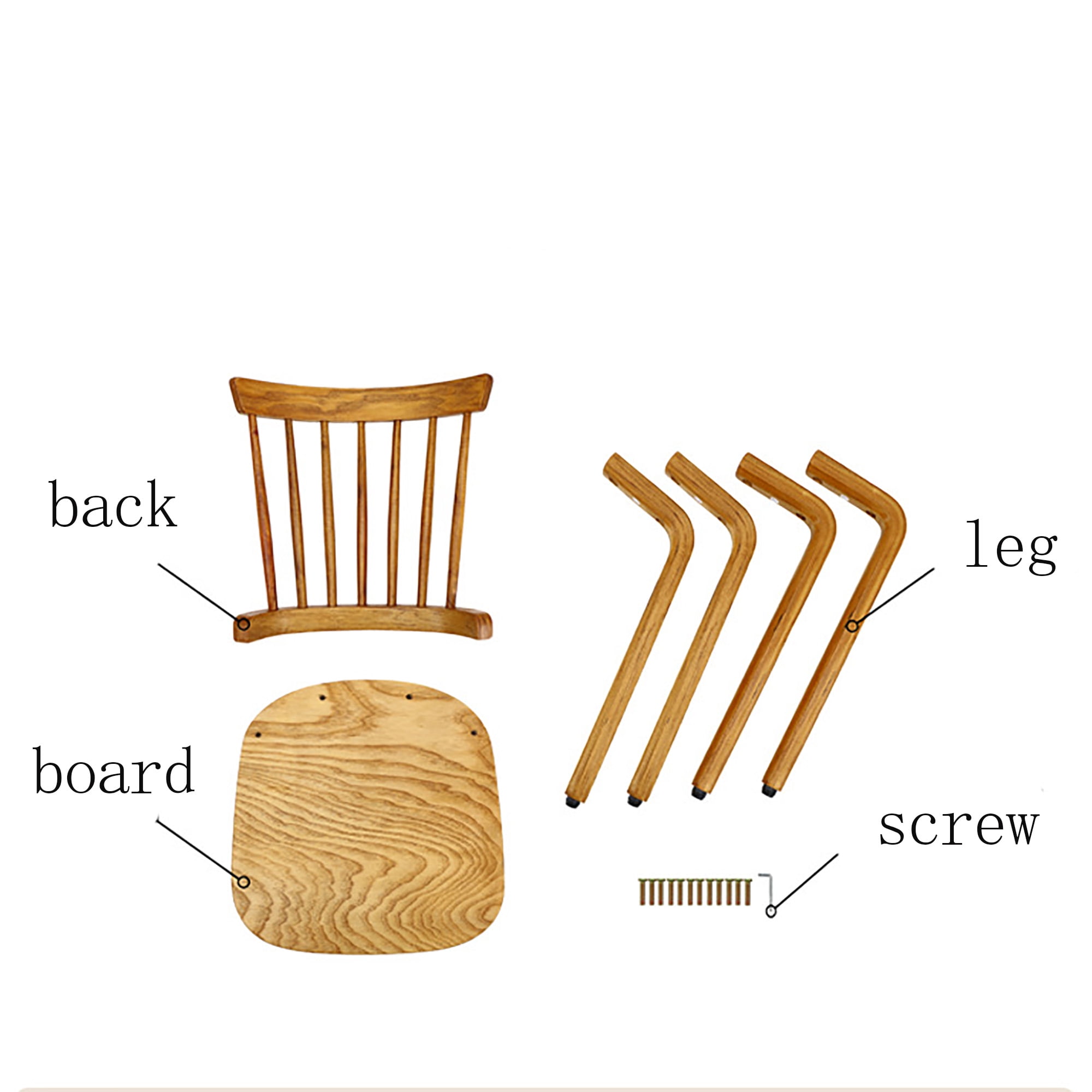 Resenkos Solid Wood Slat Back Dining Chairs Set of 2, Country Farmhouse Windsor Chair, Walnut Resenkos Solid Wood Slat Back Dining Chairs Set of 2, Country Farmhouse Windsor Chair, Walnut