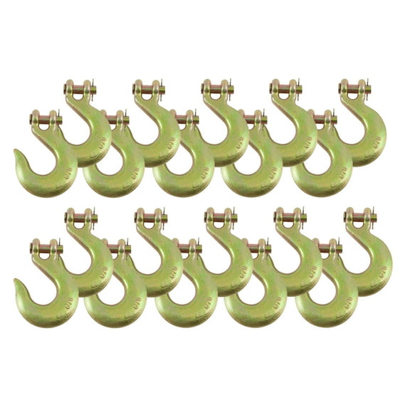 Mytee Products (20 Pack) 1/2" Clevis Slip Hook - 11,300 LBS WLL Heavy Duty Grade 70 Tow Chain Hook for Truck Trailer Tie Down