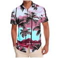 thumbnail image 1 of Mens Casual Manga Corta Botón Abajo Camisas Impresas Bolsillo Turndown Cuello Blusa para Verano Al Aire Libre Casual Uso Diario Hombre Manga Corta Botón Abajo Camisas con Bolsillo, 1 of 6