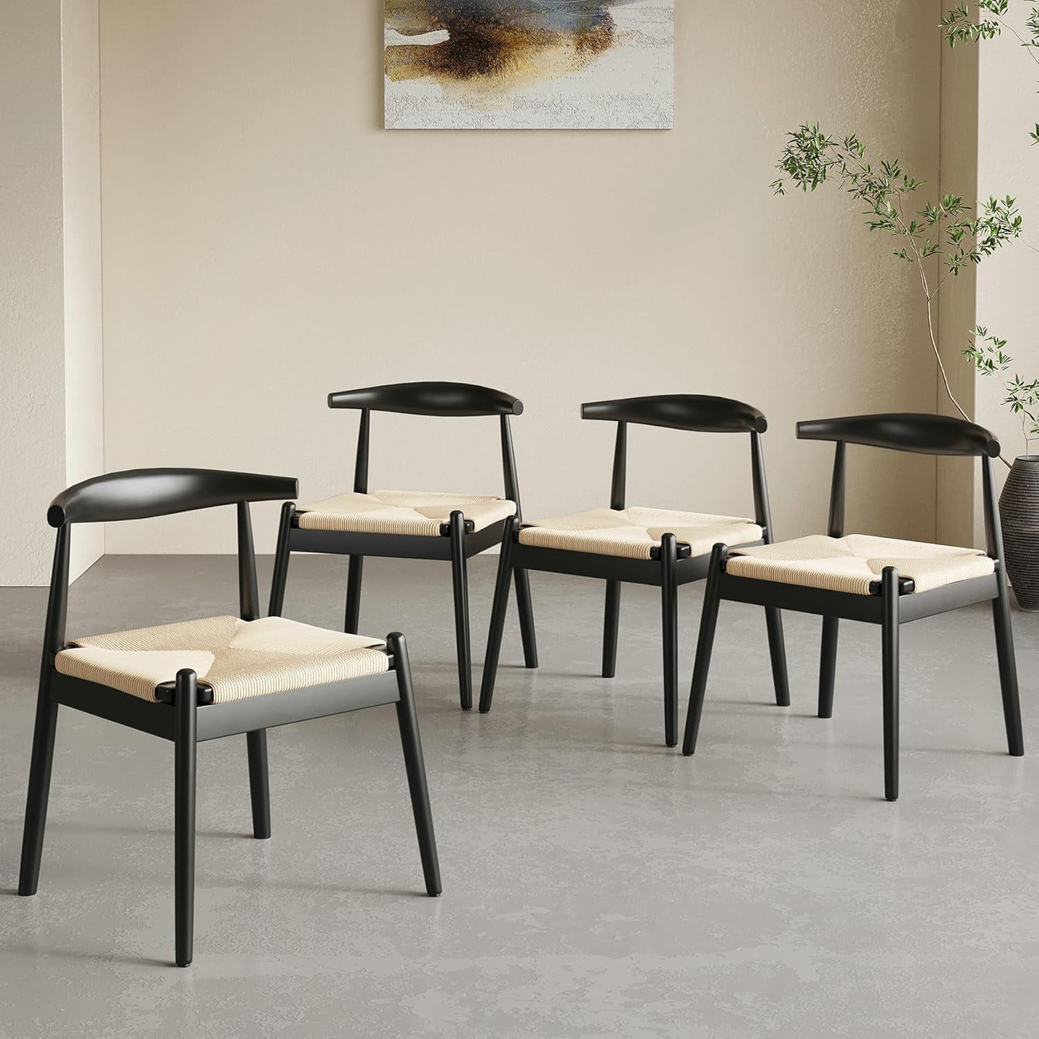 STARY Dining Chairs Set of 2, Mid Century Modern Kitchen & Dining Room Chairs for Dining Room,Dining Table Chairs with Solid Wood Legs