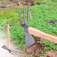 thumbnail image 1 of Sokhug Thickened Wooden Handle Garden Hoe, Dual-Purpose Digging Weeding Tool for Farming, Small Hand Rake, 1 of 9