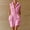Pink, variant on Jumpers for Women Sleeveless Collar Dressy Romper Solid Color Regular Fit Overalls Women Summer for Party and Festival S-3XL