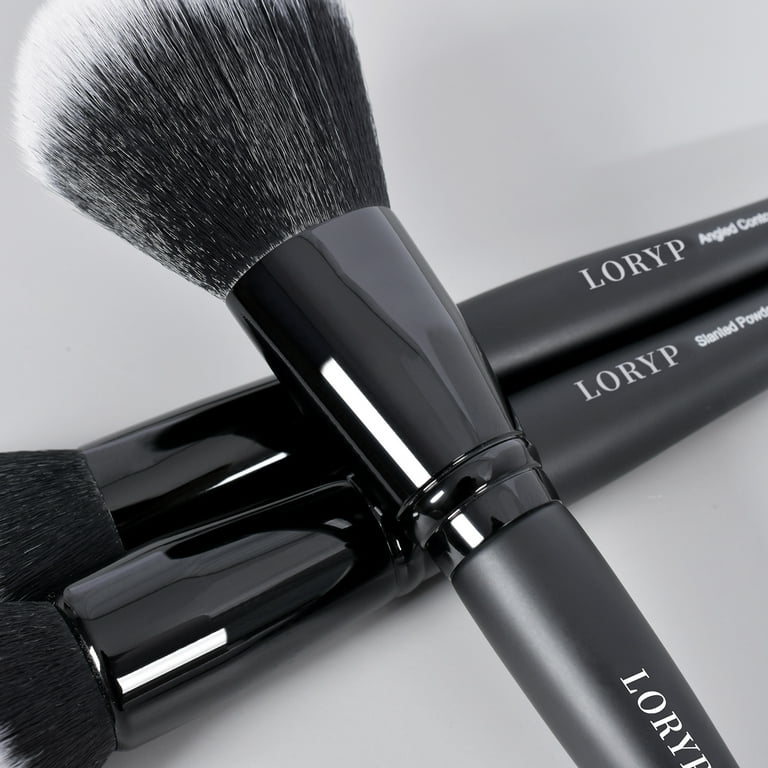  LORYP Makeup Brush Holder Crystal Brushes Cup Black PU