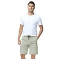 thumbnail image 3 of Satankud Mens Casual Cargo Shorts Classic Drawstring Stretch Hiking Beach Shorts Twill Chino Short with 6 Pockets Grey green Size 40, 3 of 8