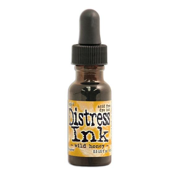 Tim Holtz Distress Ink wild honey, 0.5 oz. reinker bottle (pack of 3)