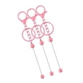 thumbnail image 4 of KLKCMS 3 Pieces Beadable Keychain Bars Make Your Own Keychain Rings for Friend Gift Pink, 4 of 9