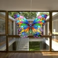 thumbnail image 2 of ViciArt Rainbow Butterfly Acrylic Window Hanging – 9" Faux Stained Glass Suncatcher Decor, 2 of 4