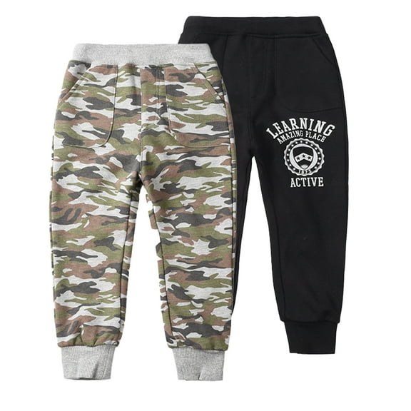 Esaierr Baby Kids Boys Sweeatpants 1-7Y Spring Autumn Casual Pants Cotton Active Jogger Pants Toddler Sweat Pants Elastic