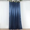 thumbnail image 2 of BalsaCircle 8x10 feet Navy Blue Satin Curtain Wedding Photography Backdrop Panel Party Events Decorations Supplies, 2 of 8