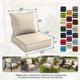 thumbnail image 4 of Pakunoda Patio Cushions for Outdoor Furniture 24” X 24” X 5”, Water Resistant Outdoor Deep Seat Cushions, Fade Resistant Replacement Cushions for Outdoor Furniture, Cream, 4 of 6