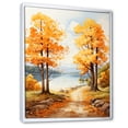 thumbnail image 2 of Designart "Golden Canopy Maple Trees in the Fall II" Floral Floater Framed Wall Decor, 2 of 7