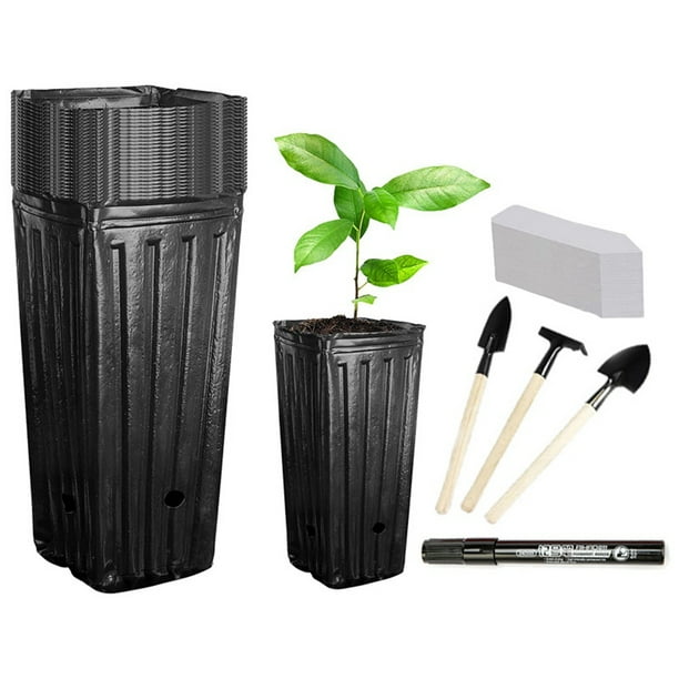 20 Macetas Altas Para ÁRboles, Macetas Profundas Para Viveros, Macetas Altas De 7,8 Pulgadas Para Plantas De Semillero Y Flores Para JardíN Interior Y Exterior