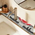 thumbnail image 2 of Yayeee Faucet Mat for Kitchen Sink 30" Diatomite Long Splash Guard Pad, Black Illusionary Boat, 2 of 7