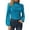 Light Blue, variant on Womens Elegant Turtleneck Ruched Ruffle Trim Long Sleeve Blouse Shirt Top Striped Womens Shirt Shirts for Women with Sleeves Women T Shirts Summer Medium Women Shirt Girls Long Sleeve Tops Exercise