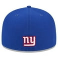 thumbnail image 4 of Men's New Era Royal New York Giants 100th Season 59FIFTY Fitted Hat, 4 of 6