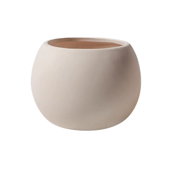 Maceta pequeña de cerámica for jardinería, redonda, minimalista, for el hogar y la oficina.
