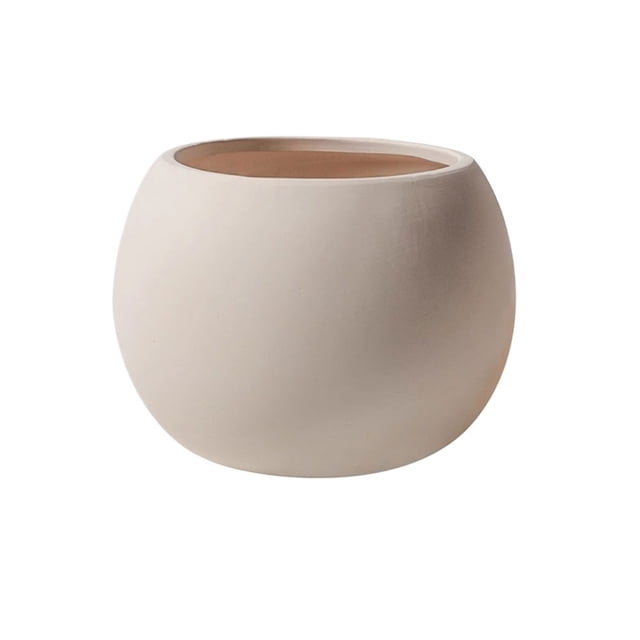 Maceta pequeña de cerámica for jardinería, redonda, minimalista, for el hogar y la oficina.
