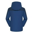 thumbnail image 6 of RYDCOT Mens Color Blocked Jacket Zip Hooded Windbreaker Coat Outdoor Workwear Hooded Casual Jacket Navy, 6 of 6