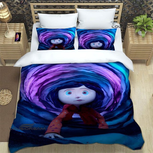 Juegos de cama con dibujos animados 3D C-Coraline, exquisitos artículos para la cama, juego de edredón, juego de cama de lujo, regalo de cumpleaños