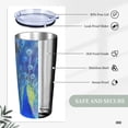 thumbnail image 6 of Kll Peacock Stainless Stainless Steel Vacuum Insulated Coffee Cup 20 Oz Lids And Straws,1 Metal Straws,1 Cleaning Brush, 6 of 9