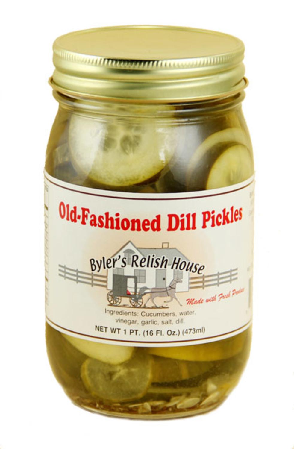 Byler's Relish House Homemade Amish Country Old-Fashioned Dill Pickles 16 oz. by Byler's Relish House