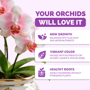 Orchid Fertilizer– Liquid Orchid Plant Food for All Varieties, Supports Healthy Growth & Blooms, 8 oz