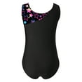 thumbnail image 2 of Manyakai Girls Gymnastics Leotard Sleeveless Ballet Dance Training Exercise Athletic Bodysuit Unitard Black Stars 10, 2 of 5