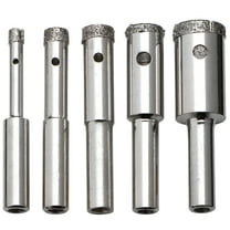 NEIKO 00823A Diamond Hole Saw, 5 Pc Diamond Drill Bit Set, 5/32–1/2-Inch Hollow Core, 1/4-Inch Shank, Glass Drill Bit, Ceramics, Tile Drill Bits, Granite, Glass Cutter for Bottles, Pots, Marble