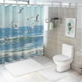 thumbnail image 7 of Fenyluxe Seagulls Waves Boat Pretty Shower Curtain 100% Polyester Bathroom Decor Home Bathtubs Decoration with Hooks 36x72, 7 of 7