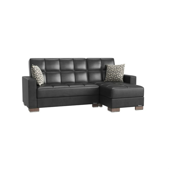 ARMADA LOUNGE SECTIONAL SECTIONAL (L+C) 15 BLACK PU