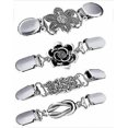 thumbnail image 1 of 4-piece Retro Sweater Shawl Clip Fe Formal Shirt Brooch Clip, 1 of 5