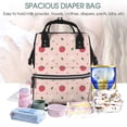 thumbnail image 5 of Gaeub Strawberry Print Mummy Diaper Bag Backpack,Durable Maternity Baby Nappy Casual Shoulder Bags,Travel Hiking Outdoor Pack, 5 of 6