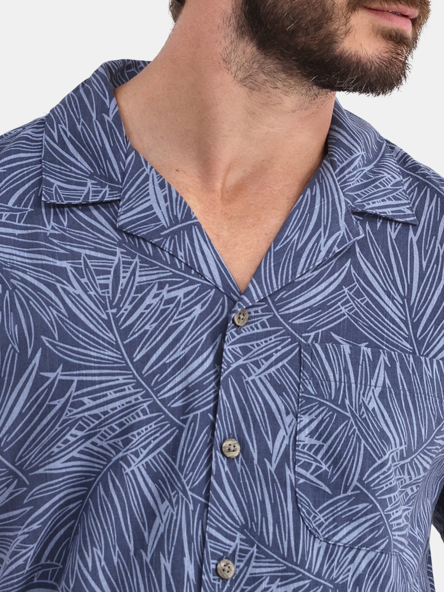 George Men's and Big Men’s Camp Shirt, Sizes S-3XL