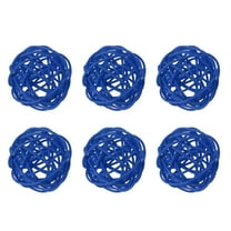 Uxcell 6 Pcs Wicker Rattan Balls 2 Inch Rattan Decorative Balls Vase Fillers for Wedding Party Centerpiece Bowls Home Decoration, Blue