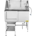 thumbnail image 4 of VEVOR 50" Stainless Steel Dog Grooming Tub - Professional Pet Bath Station w/ Steps, Left Door, Faucet & Accessories, 4 of 9