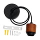 thumbnail image 2 of Lámpara colgante de madera con cable E27, estilo rústico, industrial, retro, resistente. Color nogal Negro, 2 of 9