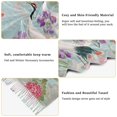 thumbnail image 5 of FORMRS Womens Scarf Winter Soft Long Big Warm Shawls Wrap Tassel Scarves, Green Floral Cranes Pattern, 5 of 9