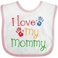 thumbnail image 3 of Inktastic I Love My Mommy Handprints Boys or Girls Baby Bib, 3 of 4