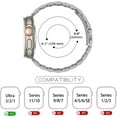 thumbnail image 6 of moogdieo Stainless Steel Watch Band, Compatible with Apple Watch Ultra 49mm, Premium Metal Replacement Strap with Case, Silver, 6 of 14
