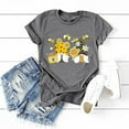 thumbnail image 4 of CAMERIARI Printed Bee Short Sleeve Crew Neck Tshirts Shirts for Women, Size S-2XL, Gray, Women's Classic Version Type Cotton Short Sleeve Crewneck T Shirt Fun Printed Bee Festival, 4 of 4