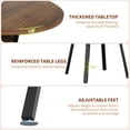 thumbnail image 3 of Dining Table for 4, 47" Kitchen Table, Round Dining Room Table with Storage Shelf for Dining Room, Kitchen, Walnut(Table Only), 3 of 5